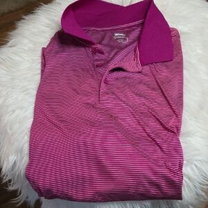 Slazenger Fuchsia Striped Polo Shirt